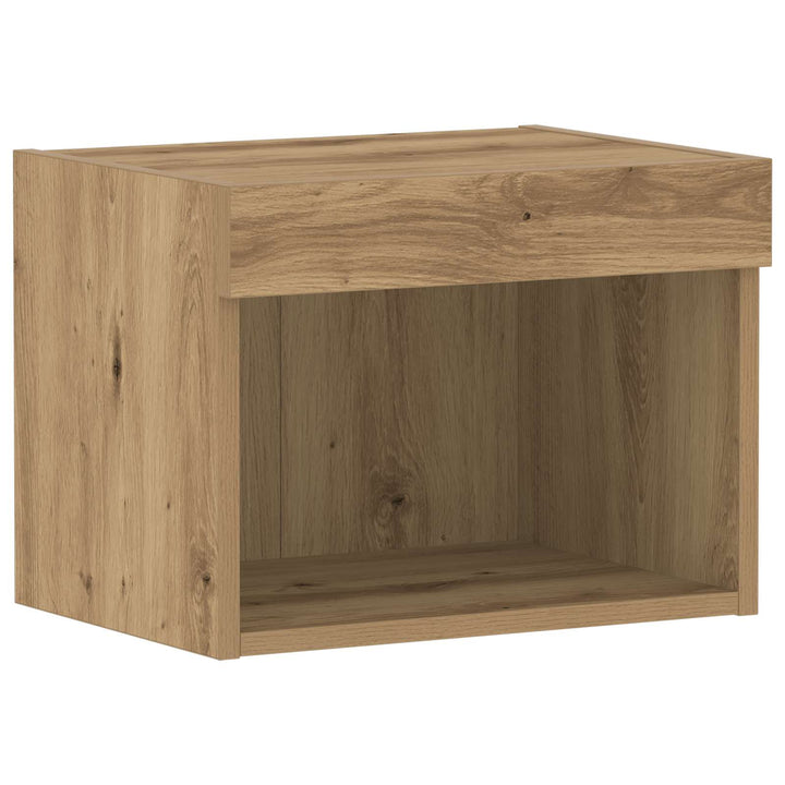 Tv-Bänkset Med Led Artisan Ek 40 X 30 X 30 Cm Konstruerat Trä