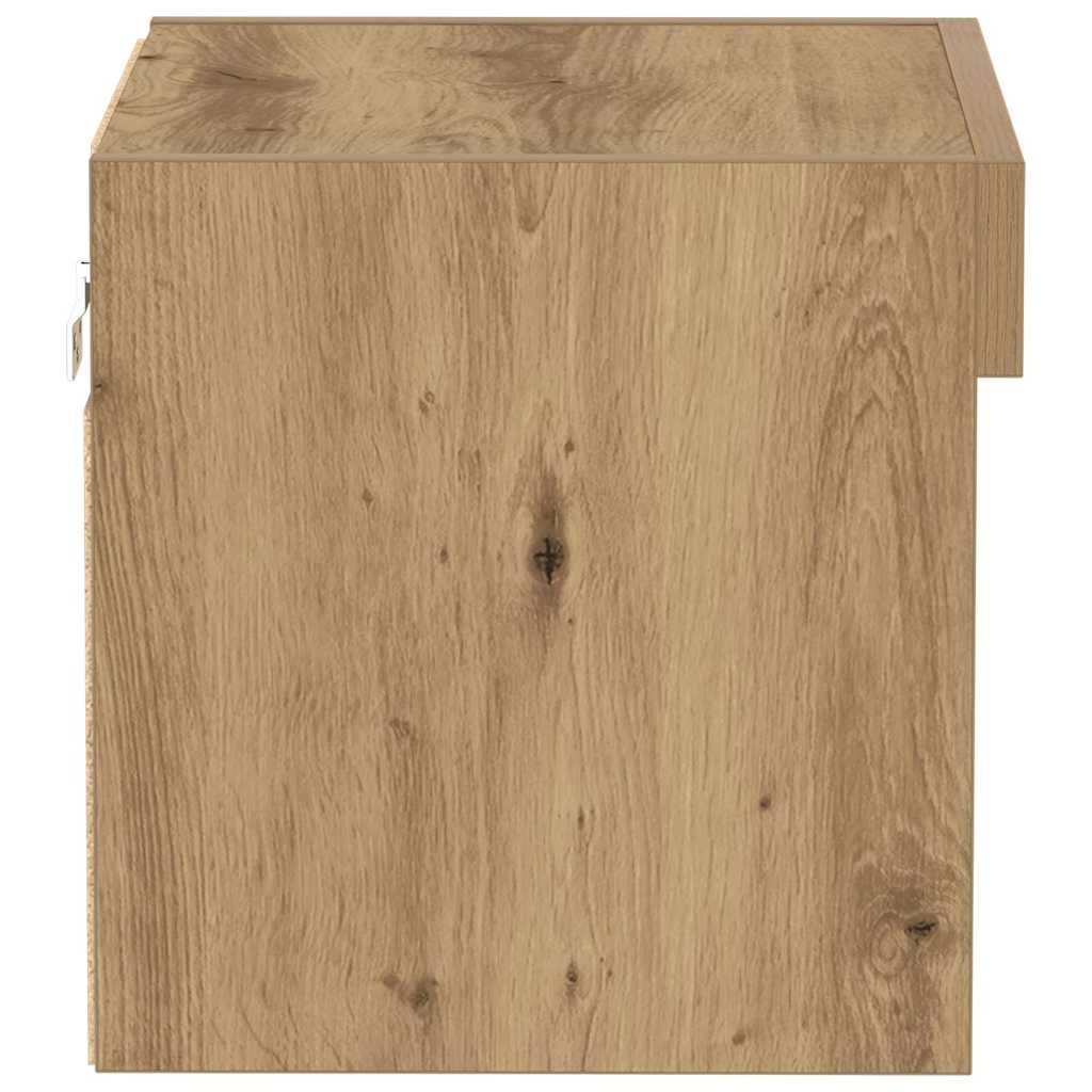 Tv-Bänkset Med Led Artisan Ek 40 X 30 X 30 Cm Konstruerat Trä