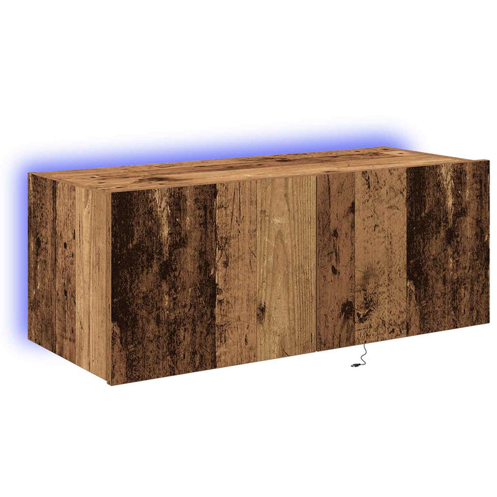 Tv Vägghylla Gammalt Trä 80 X 35 X 31 Cm Konstruerat Trä