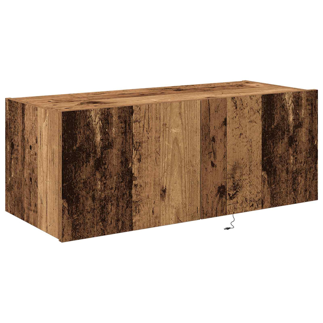 Tv Vägghylla Gammalt Trä 80 X 35 X 31 Cm Konstruerat Trä