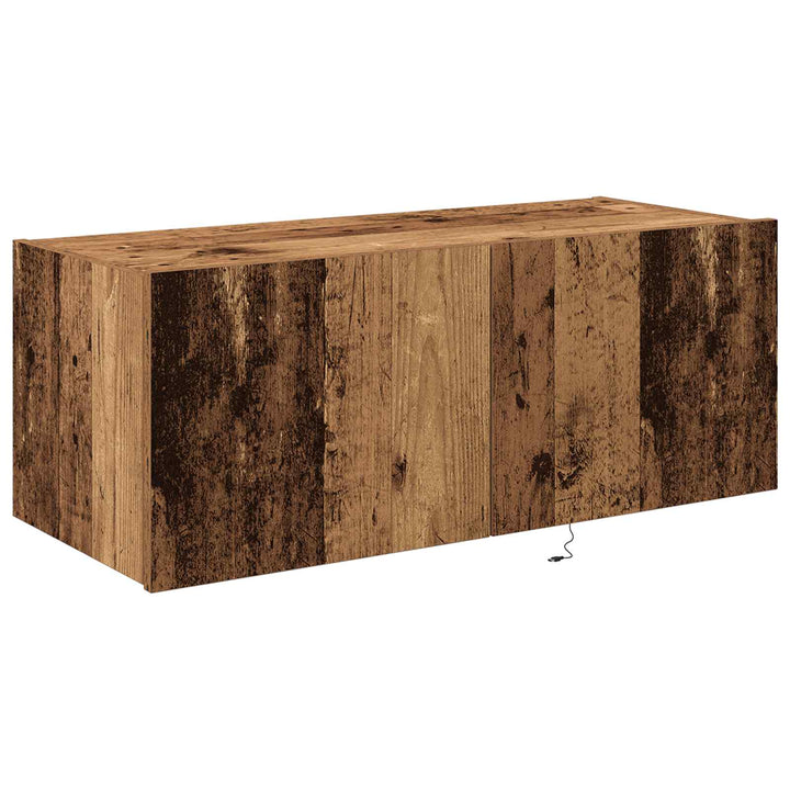 Tv Vägghylla Gammalt Trä 80 X 35 X 31 Cm Konstruerat Trä