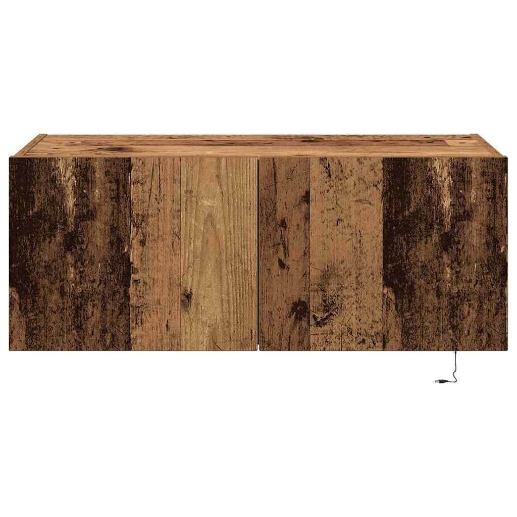 Tv Vägghylla Gammalt Trä 80 X 35 X 31 Cm Konstruerat Trä