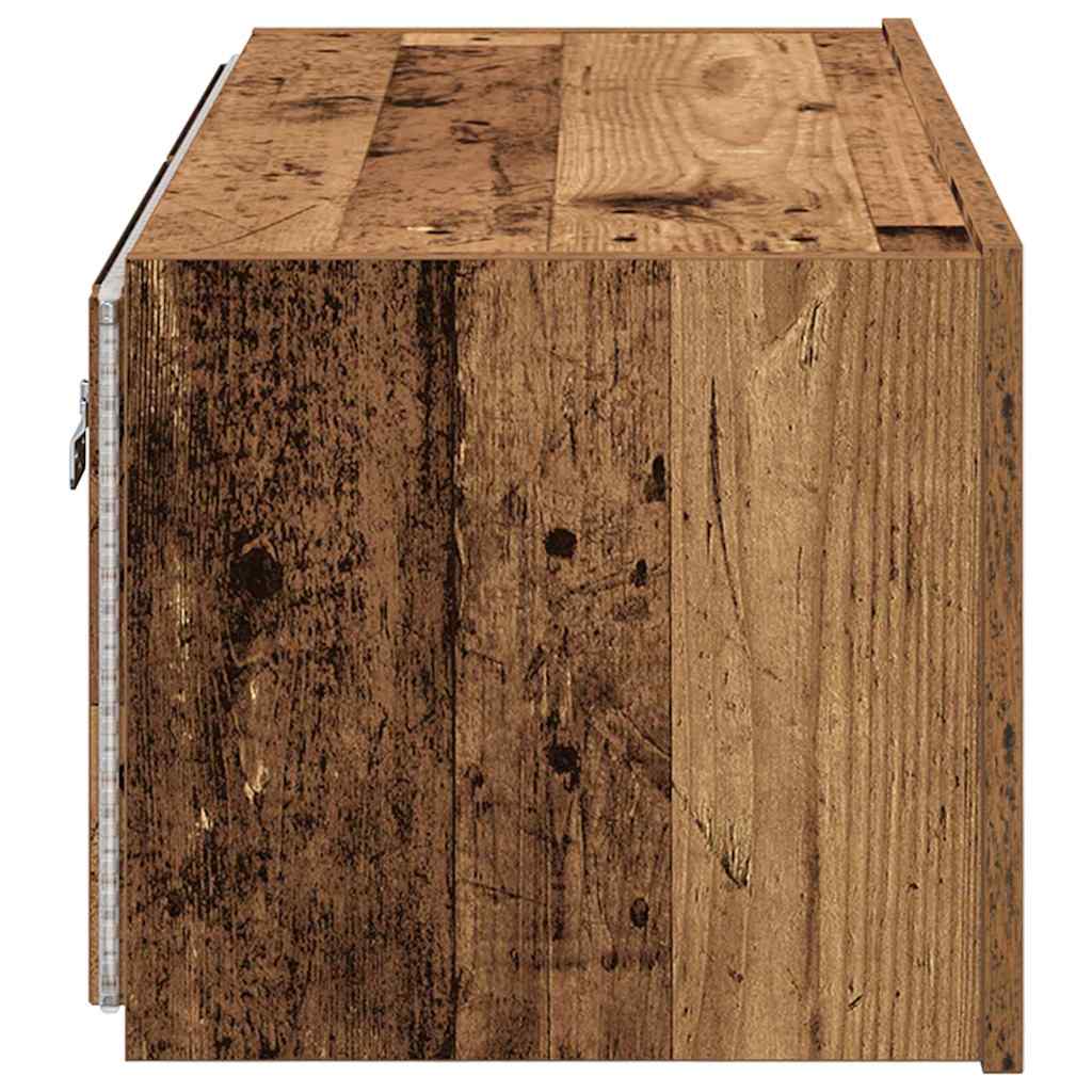 Tv Vägghylla Gammalt Trä 80 X 35 X 31 Cm Konstruerat Trä