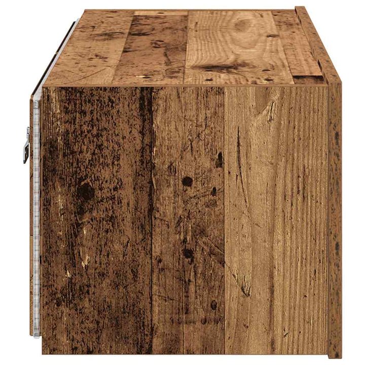 Tv Vägghylla Gammalt Trä 80 X 35 X 31 Cm Konstruerat Trä