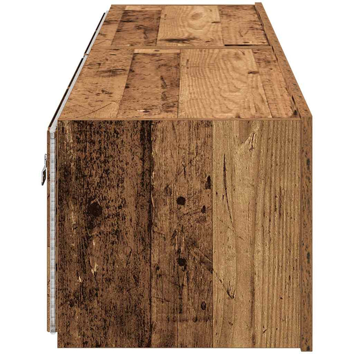 Tv Vägghylla 2 Pcs Gammalt Trä 80 X 35 X 31 Cm Konstruerat Trä