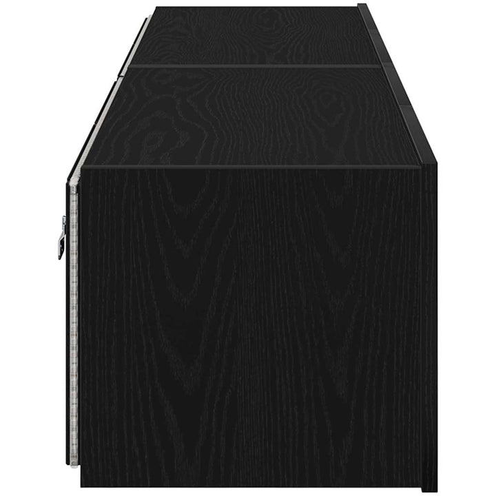 Tv Vägghylla 2 Pcs Svart Ek 80 X 35 X 31 Cm Konstruerat Trä