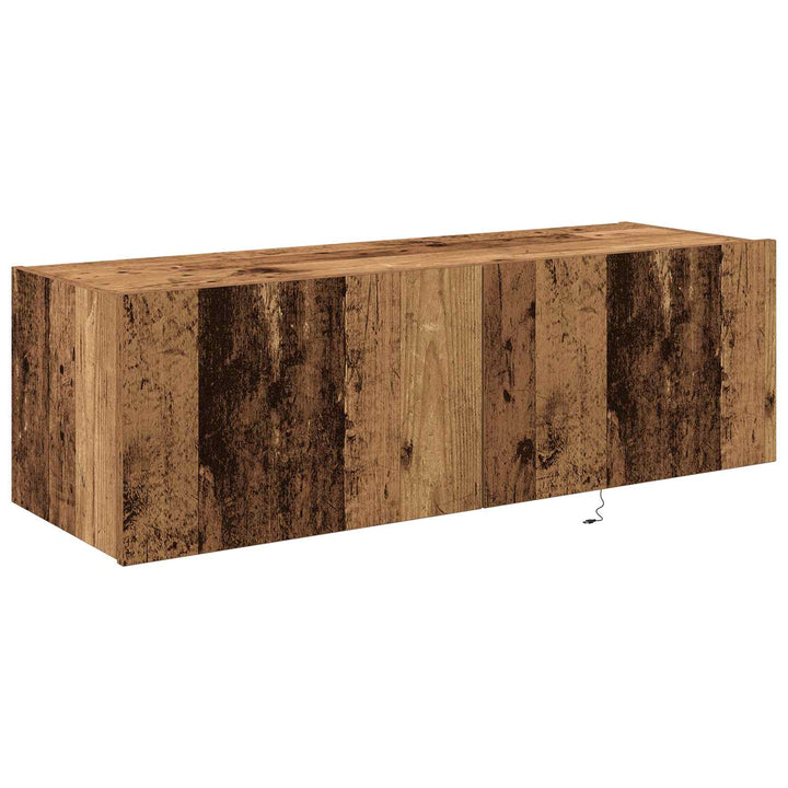Tv Vägghylla 2 Pcs Gammalt Trä 100 X 35 X 31 Cm Konstruerat Trä