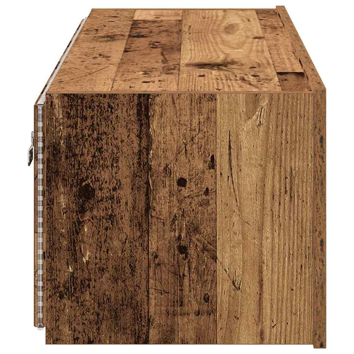 Tv Vägghylla 2 Pcs Gammalt Trä 100 X 35 X 31 Cm Konstruerat Trä