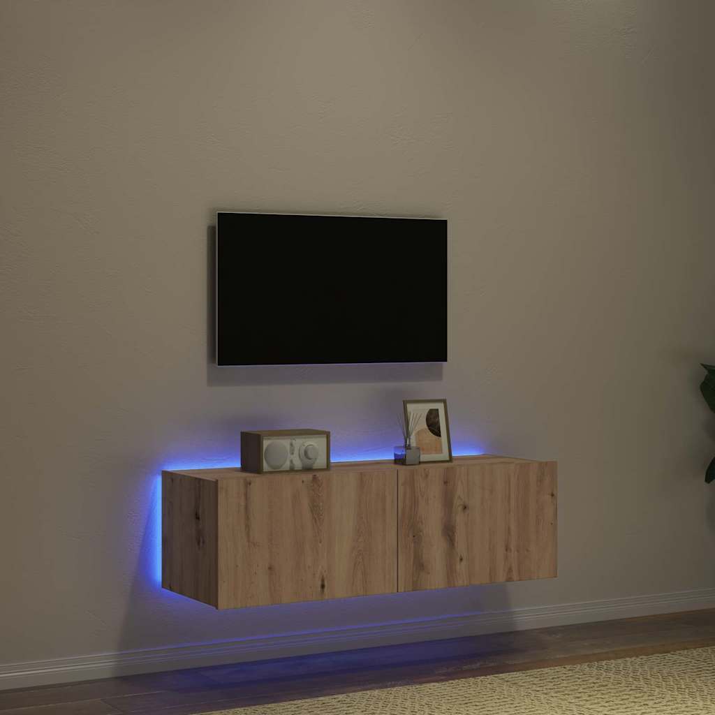 Tv Vägghylla Artisan Ek 100 X 35 X 31 Cm Konstruerat Trä