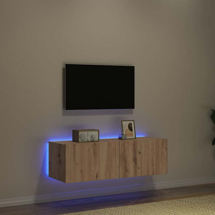 Tv Vägghylla Artisan Ek 100 X 35 X 31 Cm Konstruerat Trä