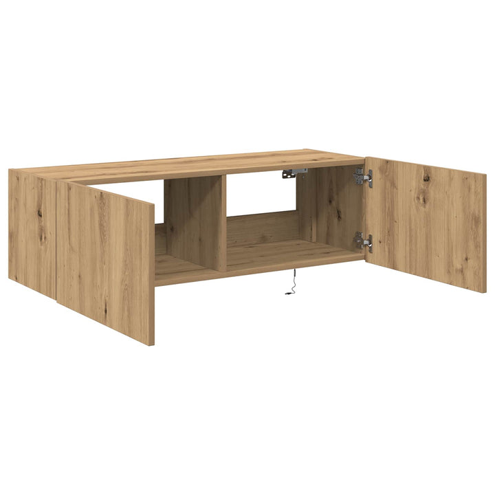 Tv Vägghylla Artisan Ek 100 X 35 X 31 Cm Konstruerat Trä