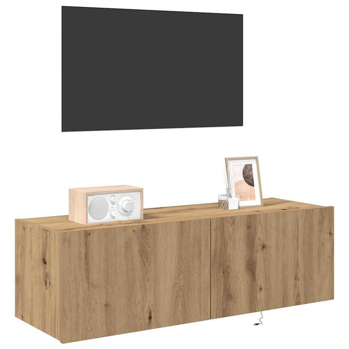 Tv Vägghylla Artisan Ek 100 X 35 X 31 Cm Konstruerat Trä