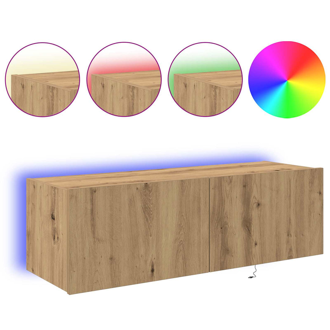 Tv Vägghylla Artisan Ek 100 X 35 X 31 Cm Konstruerat Trä