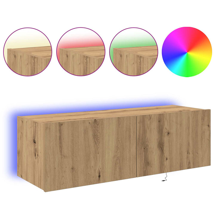 Tv Vägghylla Artisan Ek 100 X 35 X 31 Cm Konstruerat Trä