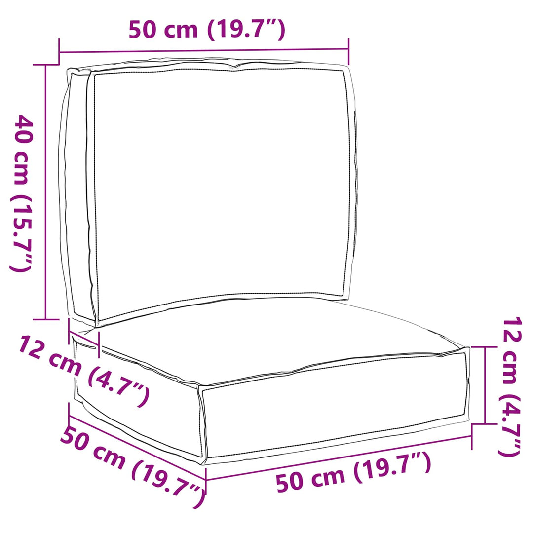 Pallkuddset Oxford Tyg 50 X 50 X 12 Cm