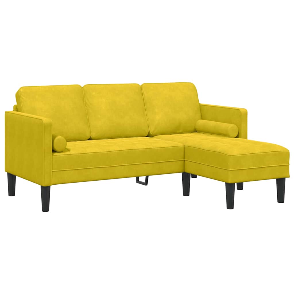Soffset Med Kudde Gul Polyester
