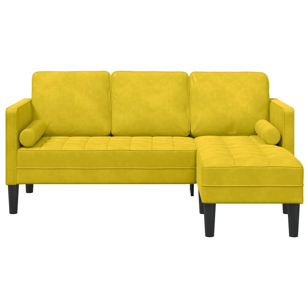 Soffset Med Kudde Gul Polyester