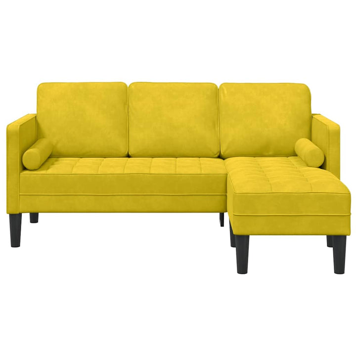 Soffset Med Kudde Gul Polyester