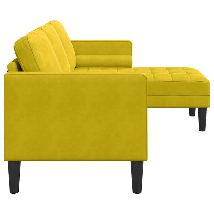 Soffset Med Kudde Gul Polyester