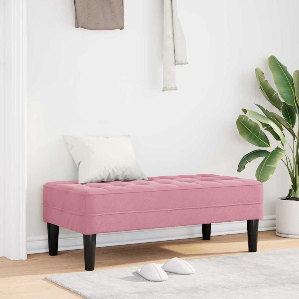 Bänk Med Kudde 113 X 57 X 39 Cm Sammet
