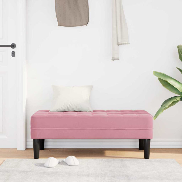Bänk Med Kudde 113 X 57 X 39 Cm Sammet