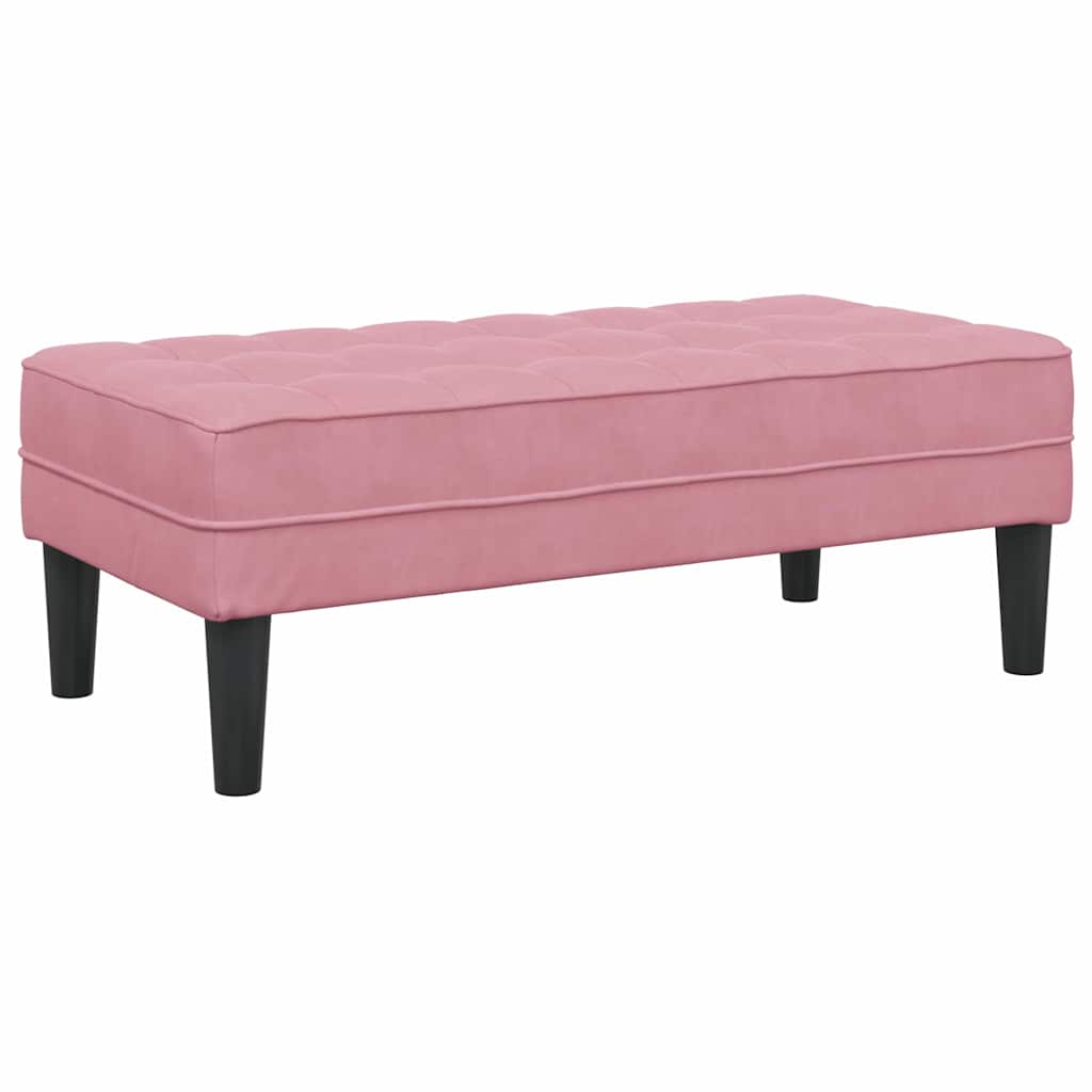 Bänk Med Kudde 113 X 57 X 39 Cm Sammet