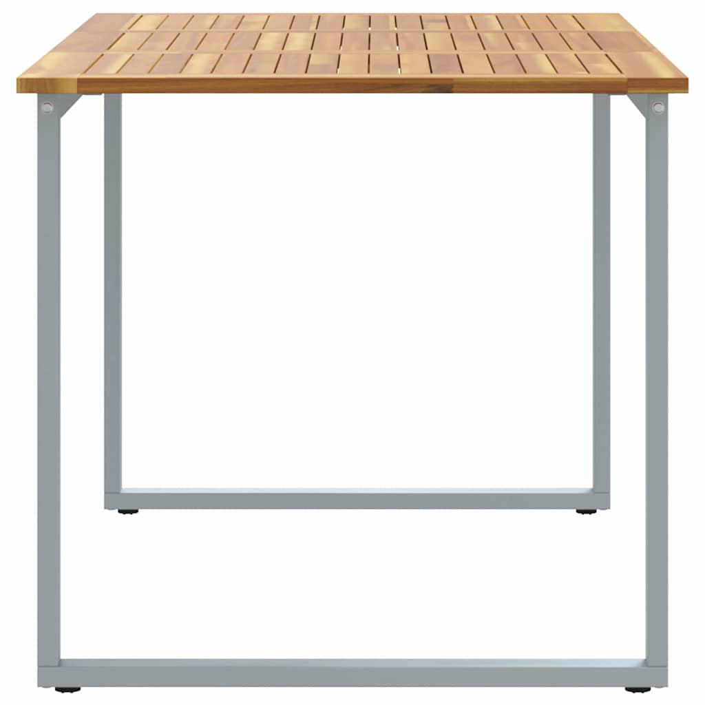 Trädgårdsbord Grå 140 X 80 X 75 Cm Massivt Akaciaträ