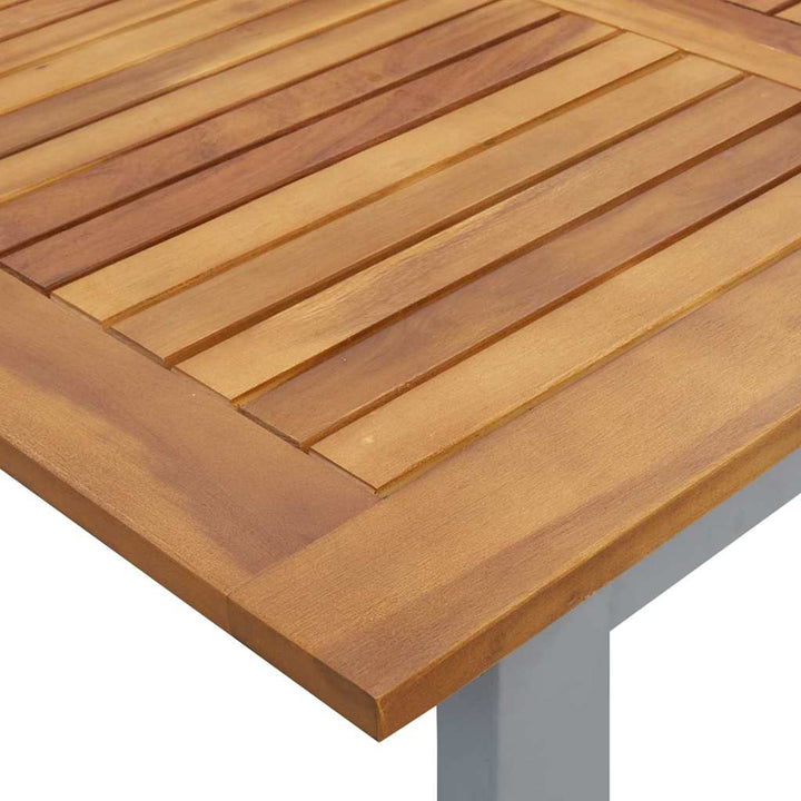 Trädgårdsbord Grå 160 X 80 X 75 Cm Massivt Akaciaträ