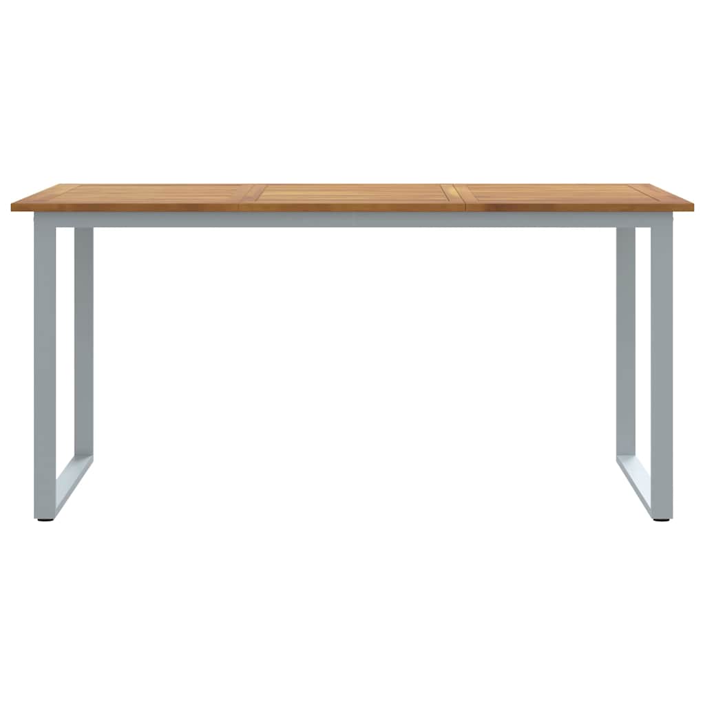 Trädgårdsbord Grå 160 X 80 X 75 Cm Massivt Akaciaträ