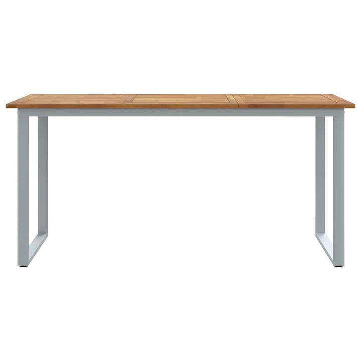 Trädgårdsbord Grå 160 X 80 X 75 Cm Massivt Akaciaträ