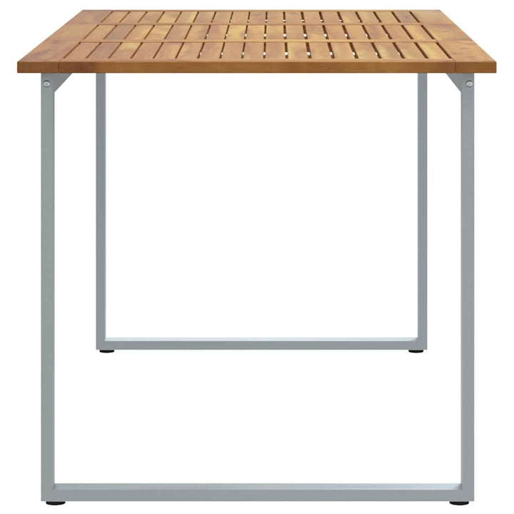 Trädgårdsbord Grå 160 X 80 X 75 Cm Massivt Akaciaträ