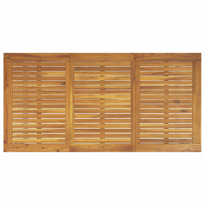 Trädgårdsbord Grå 160 X 80 X 75 Cm Massivt Akaciaträ