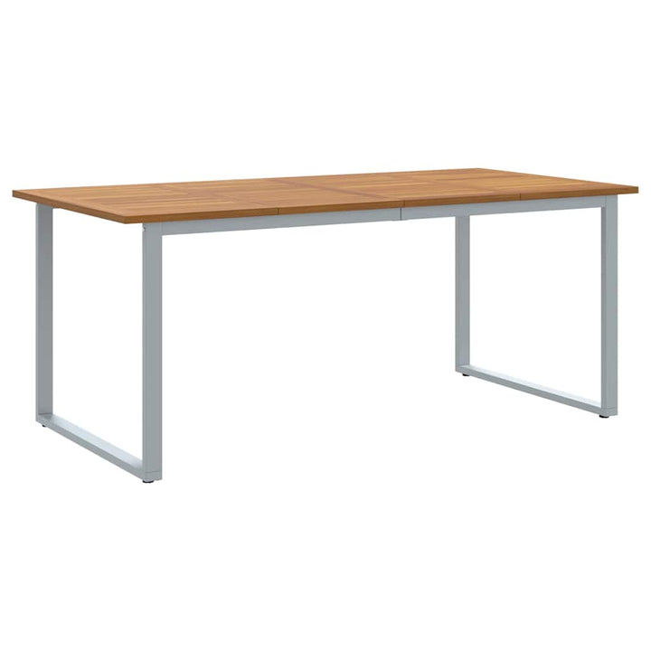 Trädgårdsbord Grå 180 X 90 X 75 Cm Massivt Akaciaträ