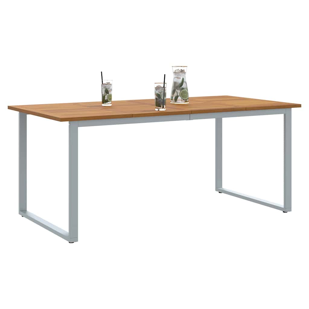 Trädgårdsbord Grå 180 X 90 X 75 Cm Massivt Akaciaträ
