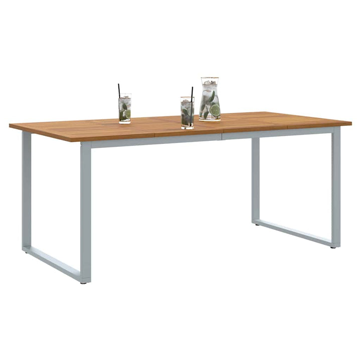 Trädgårdsbord Grå 180 X 90 X 75 Cm Massivt Akaciaträ