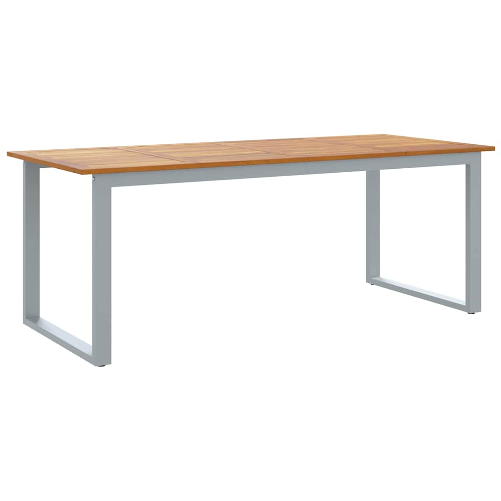 Trädgårdsbord Grå 200 X 90 X 75 Cm Massivt Akaciaträ
