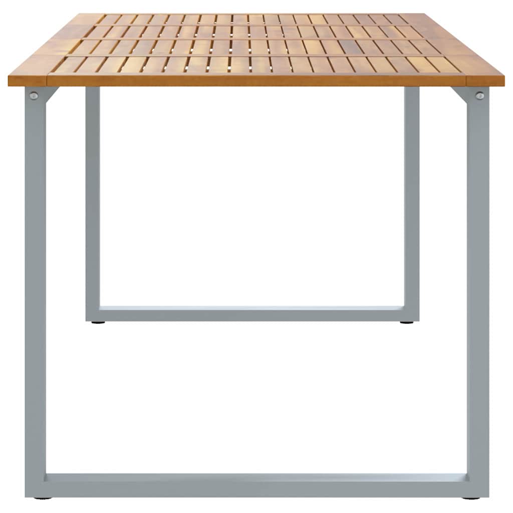 Trädgårdsbord Grå 200 X 90 X 75 Cm Massivt Akaciaträ