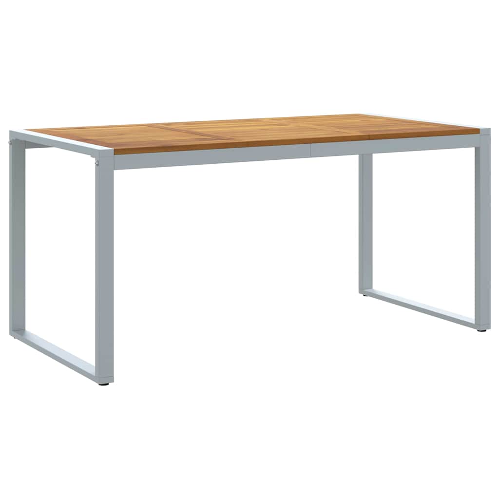 Trädgårdsbord Grå 160 X 80 X 75 Cm Massivt Akaciaträ