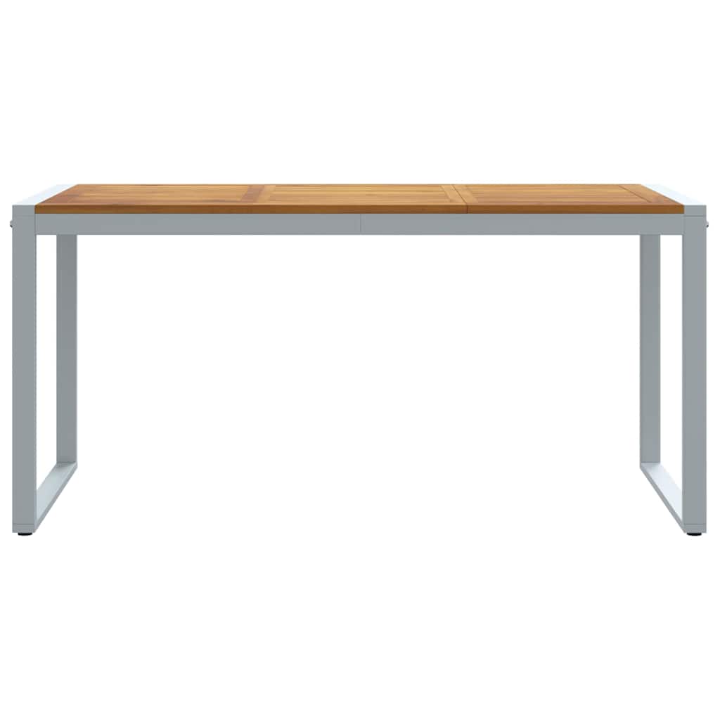 Trädgårdsbord Grå 160 X 80 X 75 Cm Massivt Akaciaträ