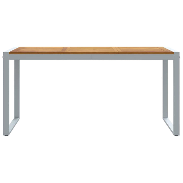 Trädgårdsbord Grå 160 X 80 X 75 Cm Massivt Akaciaträ