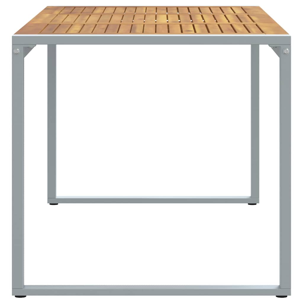 Trädgårdsbord Grå 160 X 80 X 75 Cm Massivt Akaciaträ