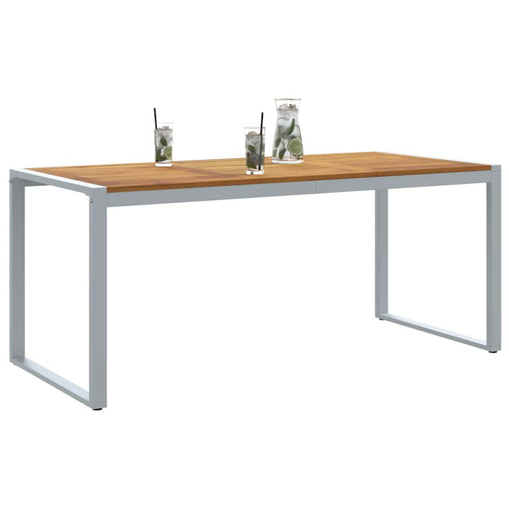 Trädgårdsbord Grå 180 X 90 X 75 Cm Massivt Akaciaträ