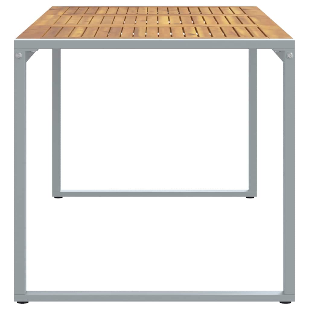 Trädgårdsbord Grå 180 X 90 X 75 Cm Massivt Akaciaträ