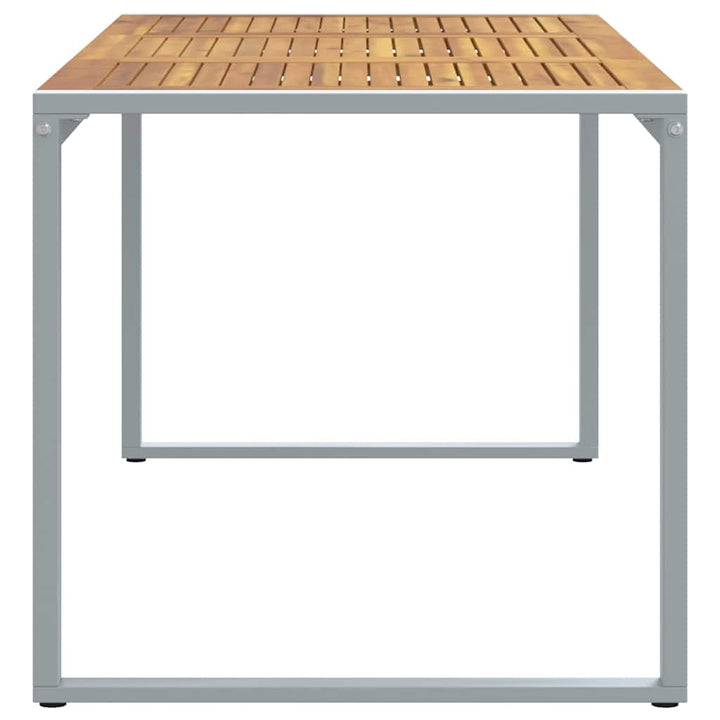 Trädgårdsbord Grå 180 X 90 X 75 Cm Massivt Akaciaträ