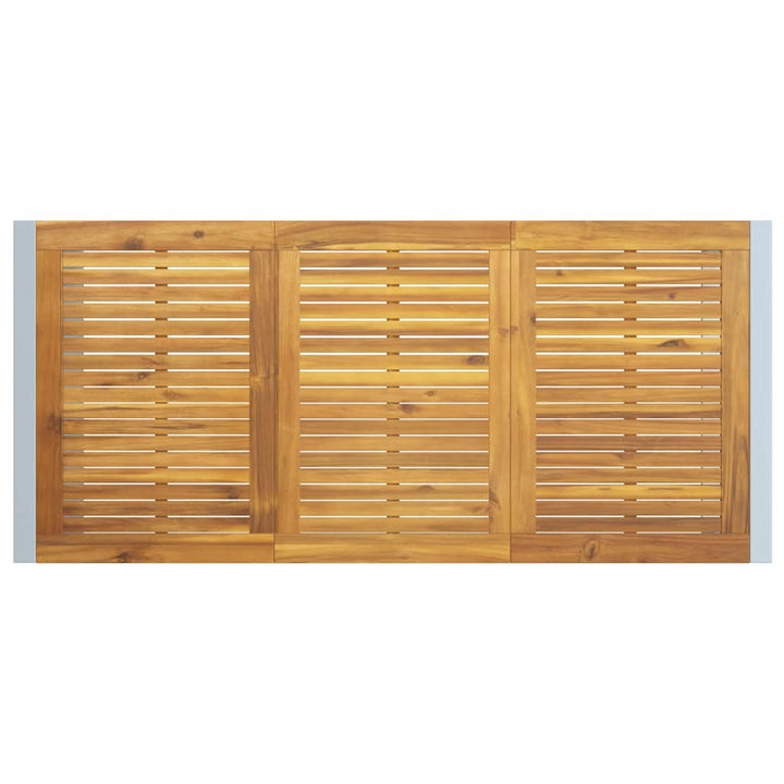 Trädgårdsbord Grå 180 X 90 X 75 Cm Massivt Akaciaträ