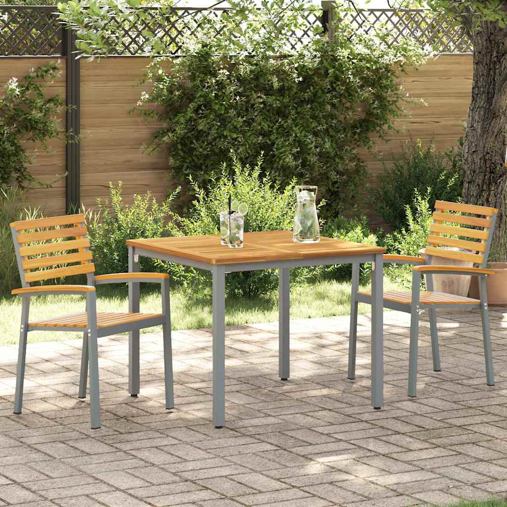 Trädgård Stol 2 Pcs Brun 56 X 57 X 87 Cm Massivt Akaciaträ