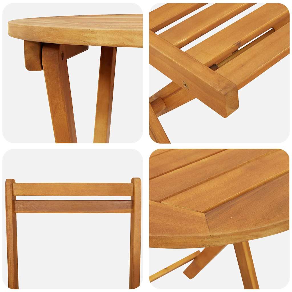 Trädgårdsmöbelset Med Kudde 3 Pcs Olivenatur Massivt Akaciaträ
