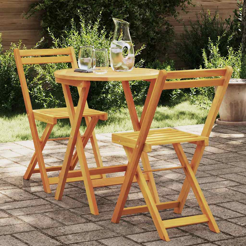 Trädgårdsmöbelset Med Kudde 3 Pcs Olivenatur Massivt Akaciaträ