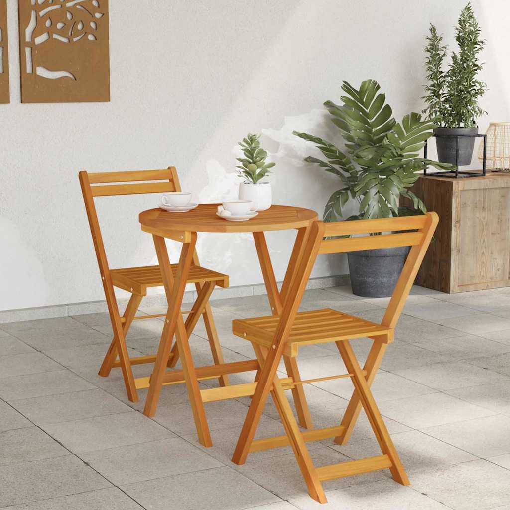 Trädgårdsmöbelset Med Kudde 3 Pcs Olivenatur Massivt Akaciaträ
