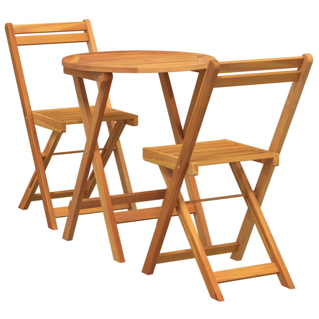 Trädgårdsmöbelset Med Kudde 3 Pcs Olivenatur Massivt Akaciaträ
